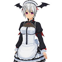 Sweet little devil maid outfit