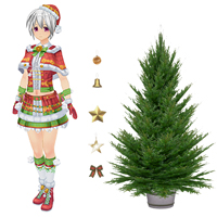 Cute Santa & Christmas Tree Item set