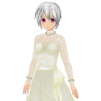 Lace Top Wedding Dress Set