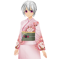 New Year's Flower Kimono Set 